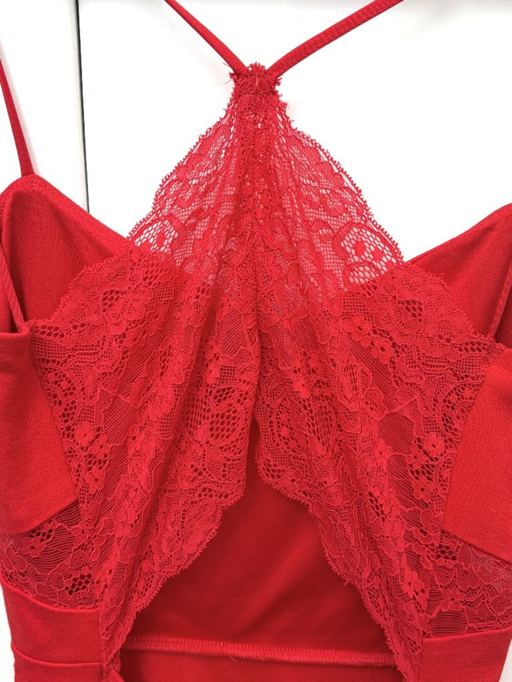 Express Red Lace Back Cutout Mini Dress Size 4